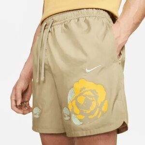 Nike Rose City Woven Flow Shorts Men’s Large Olive Lined Running Athletic Floral